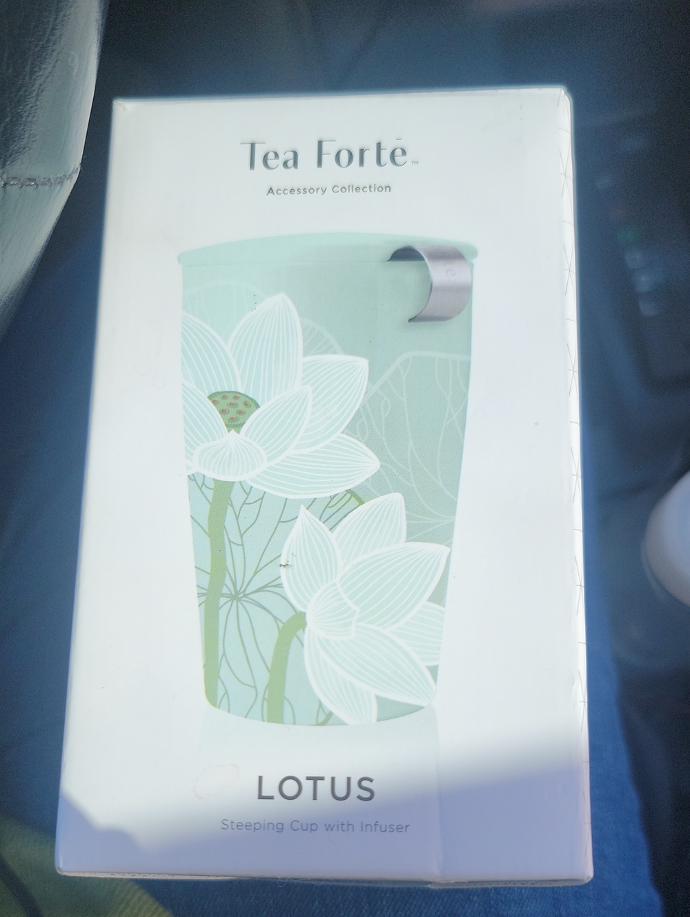 New Tea Forte Steeping Cup with Infuser KATI    Green White Lotus Flower